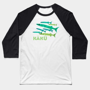 Kaku - Barracuda, Tropical,  Hawaiian Baseball T-Shirt